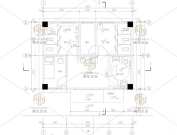 晋安组合式移动厕所平面图纸